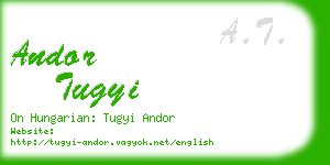 andor tugyi business card